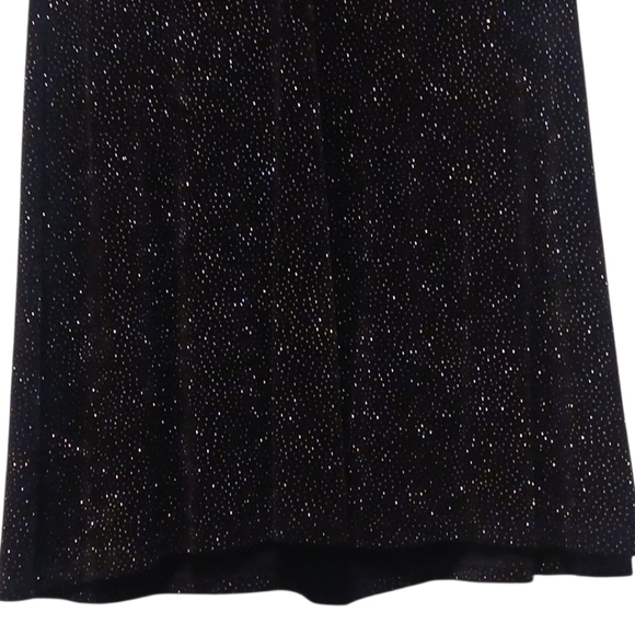 Hampton Nites - Black Mini Dress W/ Sparkles Through Out , Short Sleeve, Size 8 - Picture 10 of 11